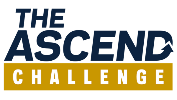 the phrase "The ASCEND Challenge" stylized so that the D in ASCEND is an arrow curving upward