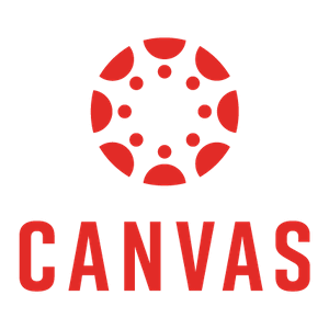 logo for the Canvas learning management system, featuring a red circle design above the word Canvas written in red